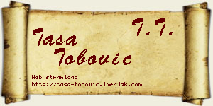 Tasa Tobović vizit kartica